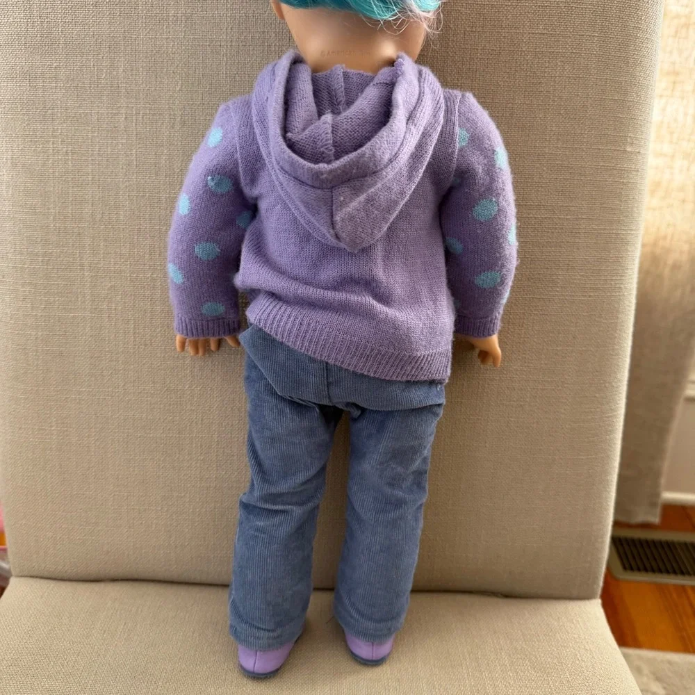American Girl Doll 2017 Truly Me Blue Pink Hair Dressed Pierced Ears‎ Blue Eyes